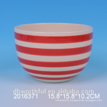 All Sorts of Size Red & White Ceramic Bowl